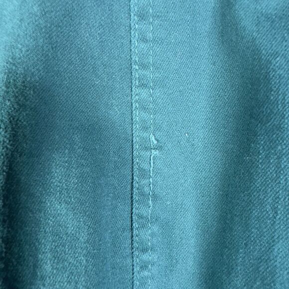 Coldwater Creek Knit Teal Green Denim Zip Up Jacket Plus 3X Pockets - Picture 6 of 9